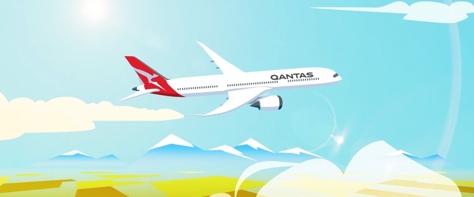 QANTAS Dreamliner animated explainer video still